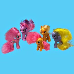 2010 My Little Pony G4 Lot 5 Brushable P Pie A Jack T Sparkle L Blossom Scootalo